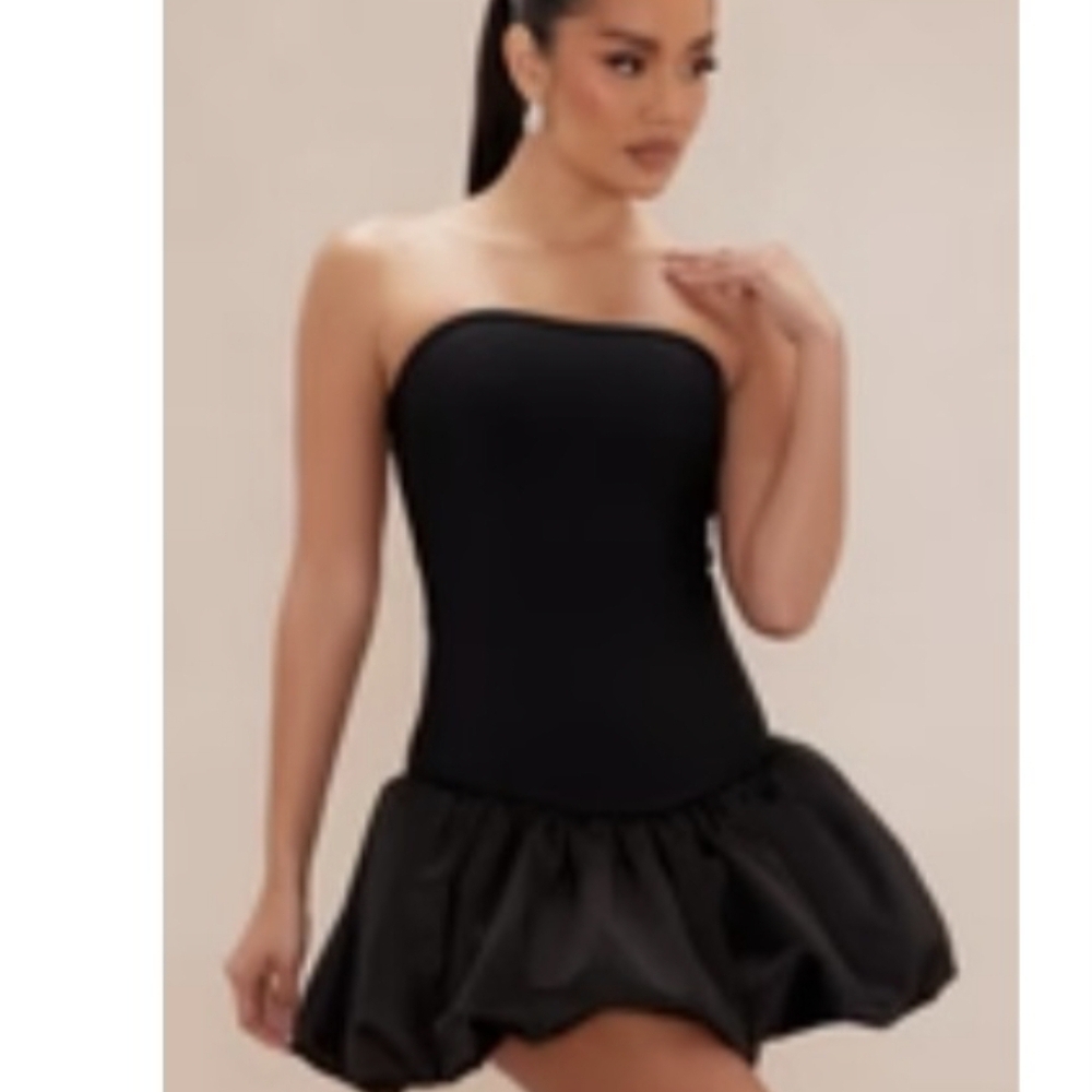 Fashion Nova Black Strapless Dress